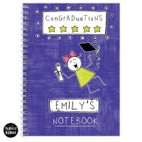 Personalised Purple Ronnie Female Graduation Notebook Extra Image 1 Preview